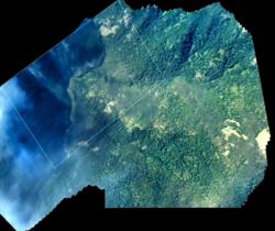 Image of high resolution mosaic created from video of Montana forest fire